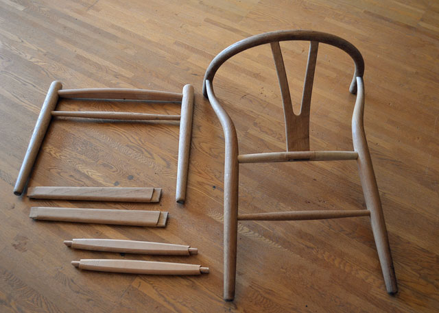 Yチェアー修理:椅子のパーツ